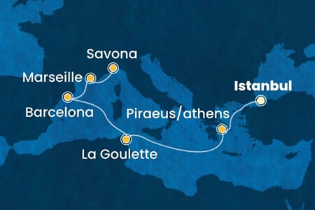 Costa Fortuna - Turecko, Řecko, Tunisko, Španělsko, Francie, ... (Istanbul)