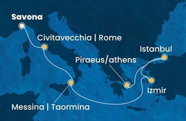 Costa Fortuna - Itálie, Turecko, Řecko (ze Savony)