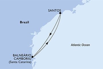 MSC SEAVIEW - Brazília (a Santos-ból)