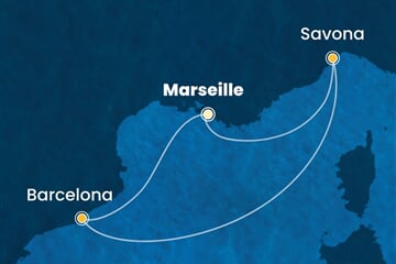 Costa Fascinosa - Francie, Itálie, Španělsko (z Marseille)