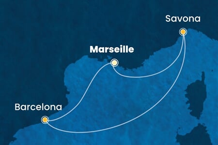 Costa Fascinosa - Francie, Itálie, Španělsko (z Marseille)