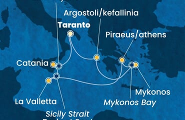 Costa Fascinosa - Řecko, Malta, Itálie (Taranto)