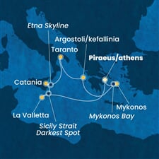 Costa Fascinosa - Řecko, Malta, Itálie (z Pirea)