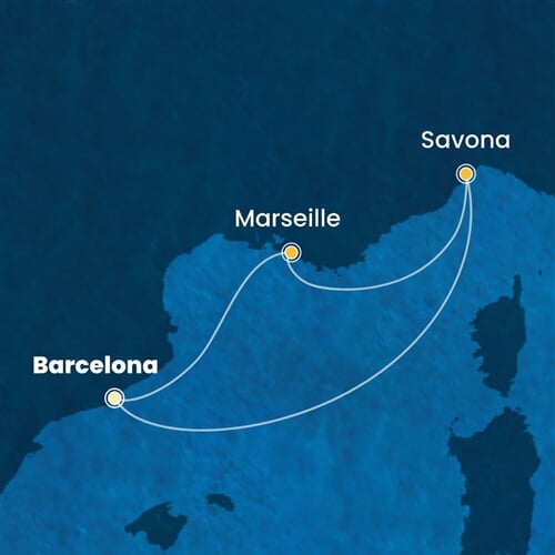 Trasa plavby CFS-BCN03A4W