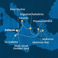 Costa Fascinosa - Itálie, Řecko, Malta (Catania)