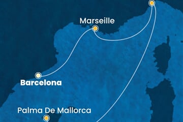 Costa Diadema - Španělsko, Francie, Itálie (z Barcelony)