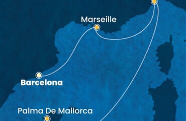 Costa Diadema - Španělsko, Francie, Itálie (z Barcelony)