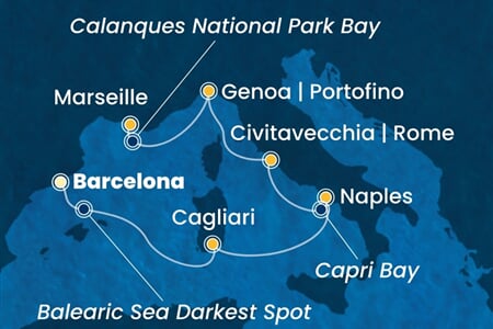 Costa Toscana - Španělsko, Itálie, Francie (z Barcelony)