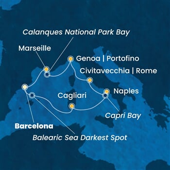 Trasa plavby CTO-BCN07A90