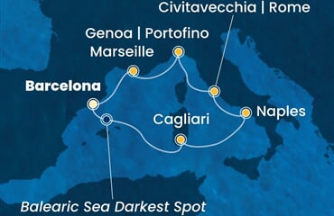 Costa Toscana - Španělsko, Itálie, Francie (z Barcelony)