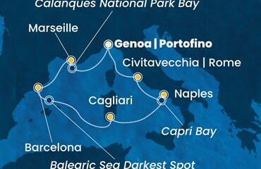 Costa Toscana - Francie, Španělsko, Itálie