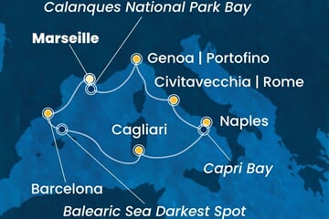 Costa Toscana - Francie, Španělsko, Itálie (z Marseille)