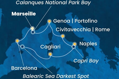 Costa Toscana - Francie, Španělsko, Itálie (z Marseille)