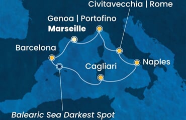 Costa Toscana - Francie, Španělsko, Itálie (z Marseille)