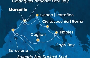 Costa Toscana - Francie, Španělsko, Itálie (z Marseille)