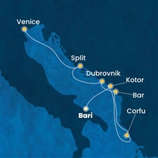 Costa Deliziosa - Itálie, Černá Hora, Řecko, Chorvatsko (Bari)