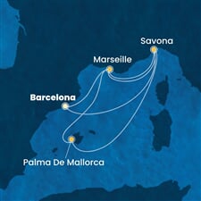Costa Diadema - Španělsko, Francie, Itálie (z Barcelony)