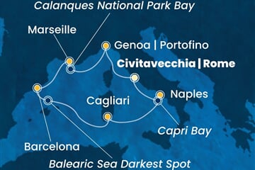 Costa Toscana - Francie, Španělsko, Itálie (z Civitavecchie)