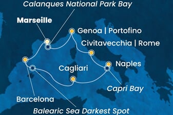 Costa Toscana - Francie, Španělsko, Itálie (z Marseille)