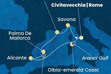 Costa Pacifica - Itálie, Španělsko (z Civitavecchie)