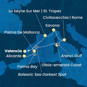 Trasa plavby CPA-VLC07A4L