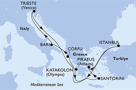 MSC FANTASIA - Törökország, Görögország, Olaszország (az Isztambul-ből)