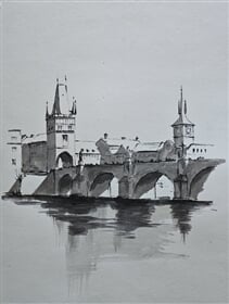 Karlův most od Hergetovy cihelny