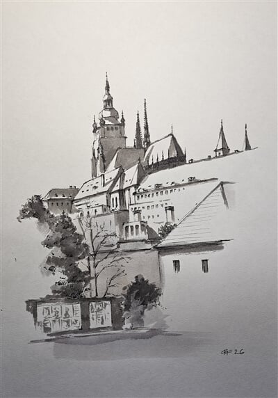 Pohled na Hrad z Klárova