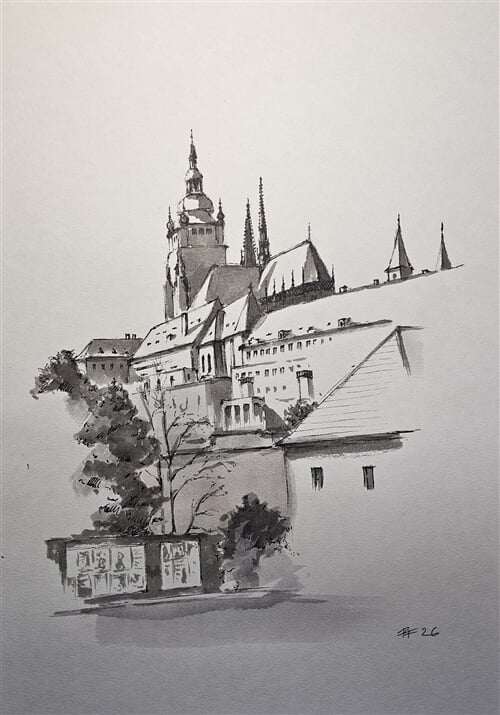 Pohled na Hrad z Klárova