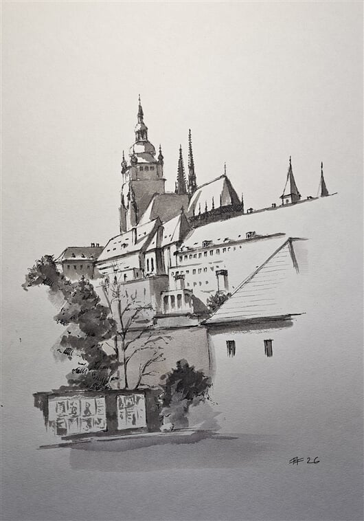 Pohled na Hrad z Klárova