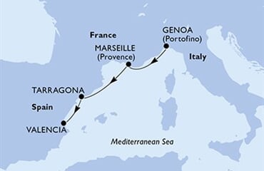 MSC Orchestra - Itálie, Francie, Španělsko (z Janova)