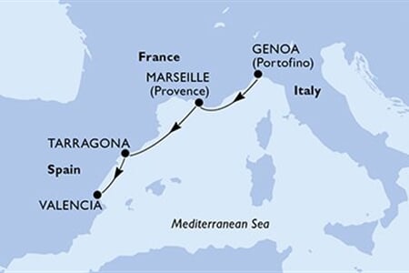 MSC ORCHESTRA - Itálie, Francie, Španělsko (z Janova)