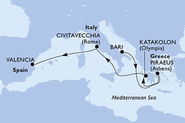 MSC SINFONIA - Itálie, Řecko, Španělsko (Bari)