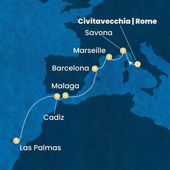 Trasa plavby CSM-CIV08A0V