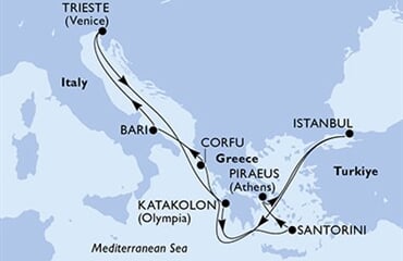 MSC Fantasia - Itálie, Řecko, Turecko (z Terstu)