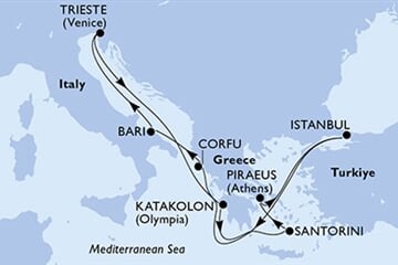 MSC FANTASIA - Olaszország, Görögország, Törökország (a Trieszt-ből)