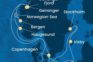 Costa Diadema - Německo, Dánsko, Polsko, Švédsko, Norsko (z Kielu)