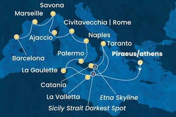 Costa Fascinosa - Řecko, Malta, Itálie, Tunisko, Francie, ... (z Pirea)