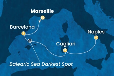 Costa Toscana - Francie, Španělsko, Itálie (z Marseille)