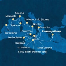 Costa Fascinosa - Řecko, Malta, Itálie, Tunisko, Francie, ... (z Pirea)