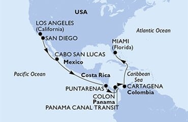 MSC Poesia - USA, Mexiko, Kostarika, Panama, Kolumbie