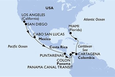 MSC Poesia - USA, Mexiko, Kostarika, Panama, Kolumbie