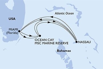 MSC SEASIDE - Amerikai Egyesült Államok, Bahamaszigetek (a Miami-ből)