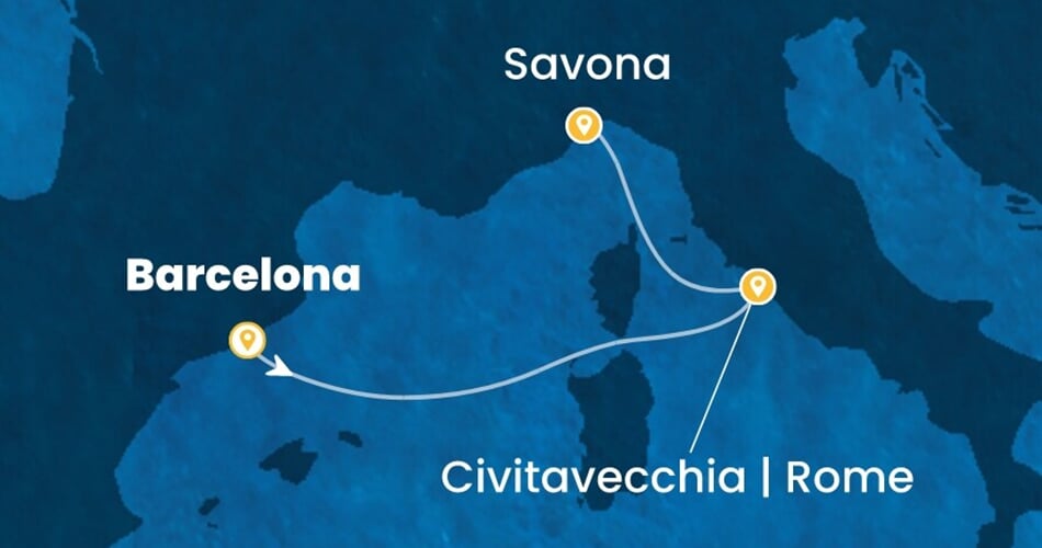 Trasa plavby CSM-BCN03A3I