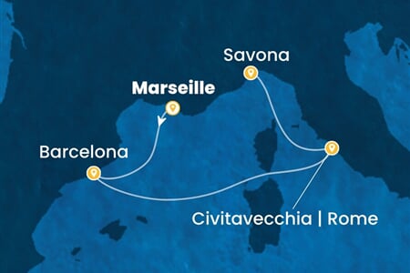 Costa Smeralda - Francie, Španělsko, Itálie (z Marseille)