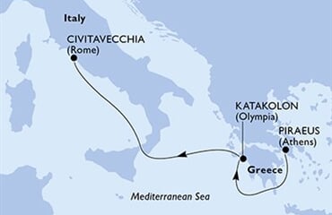 MSC Sinfonia - Řecko, Itálie (z Pirea)