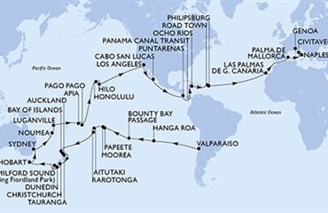 MSC Magnifica - Chile, Pitcairn, Franc. Polynésie, Cookovy o., Nový Zéland, ... (Valparaíso)