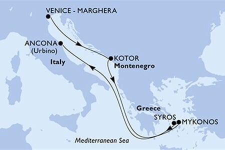 MSC Lirica - Itálie, Černá Hora, Řecko (z Benátek)