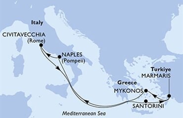 MSC Divina - Itálie, Řecko, Turecko (z Civitavecchie)