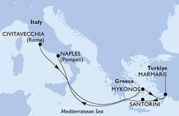MSC Divina - Itálie, Řecko, Turecko (z Civitavecchie)